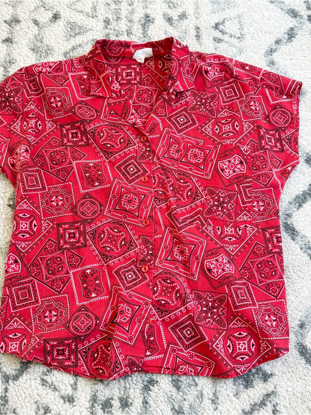 Vintage Bandana Print Shirt